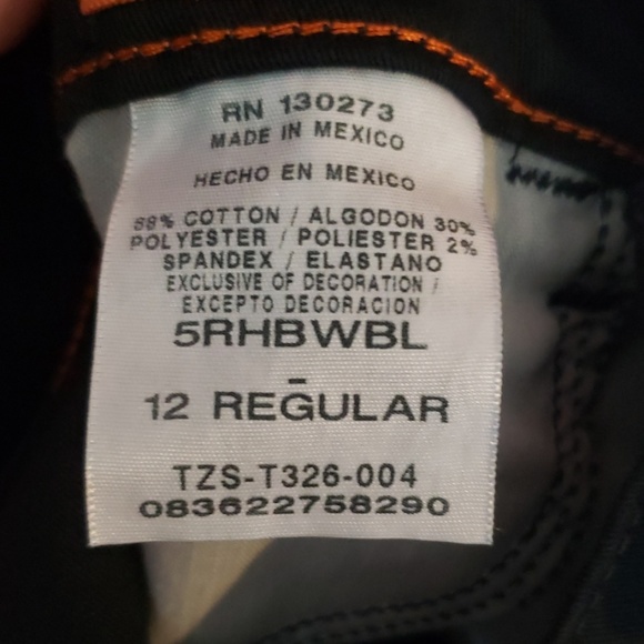 Wrangler Nwt* boys slim straight pants - Picture 4 of 4